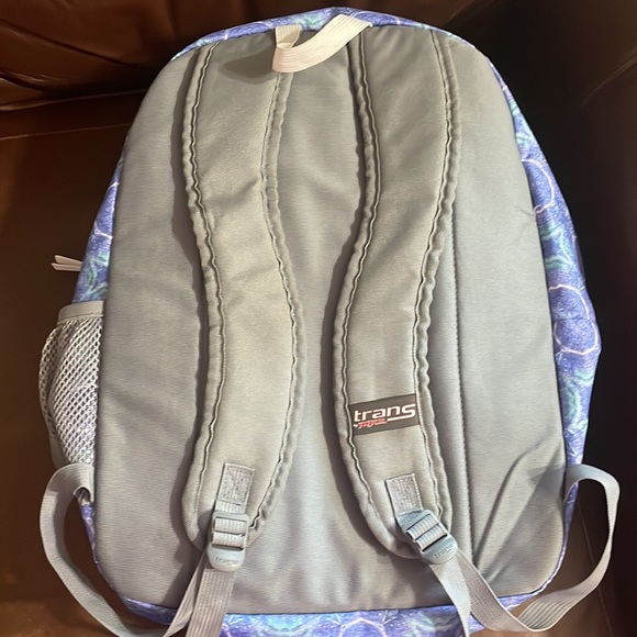 Blue and green jansport backpack, has a pattern similar to a tie dye! - Picture 2 of 3